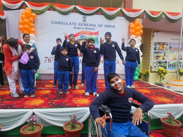 Independence Day Celebration at Consulate General Of India, Birgunj with children's performance